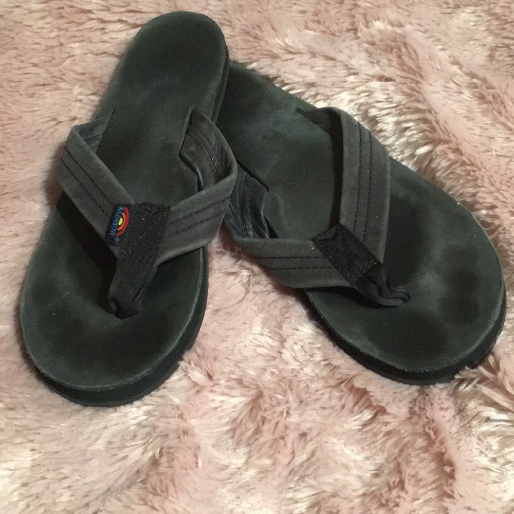 Black rainbow sandals